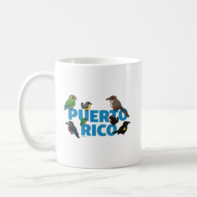 Mug L'exploit de Porto Rico Birdorable. Oiseaux endémi (Gauche)
