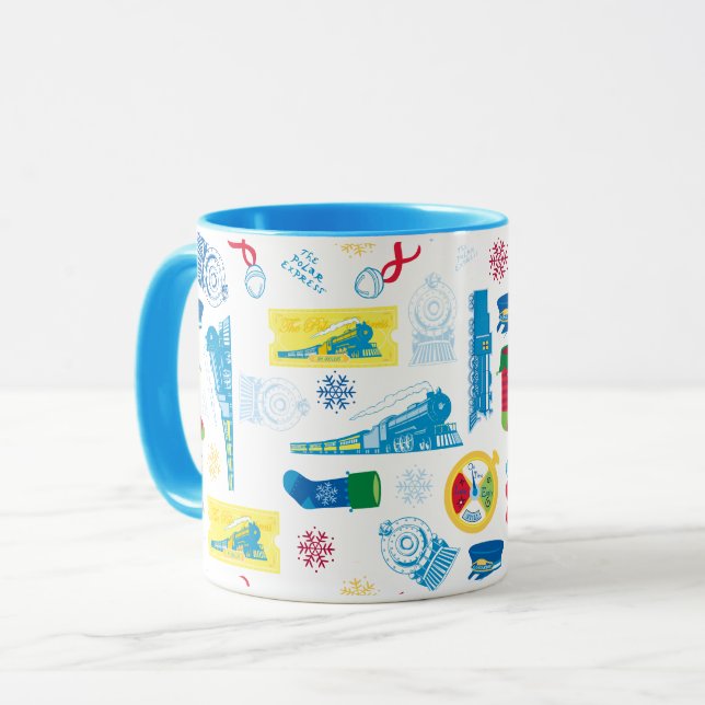Mug L'Express polaire | Motif d'icône de Noël (Devant gauche)