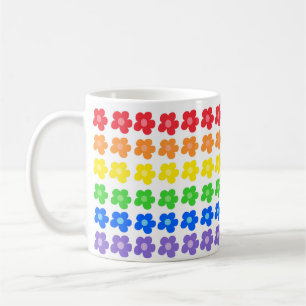 Mug LGBT Rainbow Flowers Gay pride Liberté et égalité