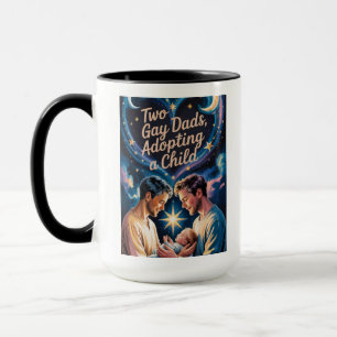 Mug LGBTQ deux hommes devenant parents 