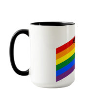LGBTQ+ Fierté Arc-en-ciel Drapeau avec mignon chie