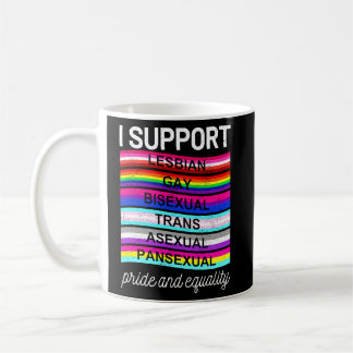 Mug LGBTQ Je soutiens les bisexuels transexuels pansex