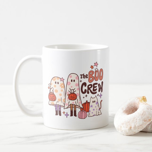 Mug L'Halloween de Boo Crew mignonne (Avec donut)