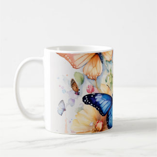 Mug L'harmonie de la nature : papillon & T-shirt fleur
