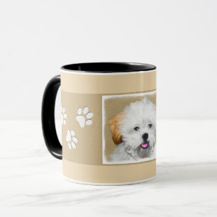 Mug Lhasa Apso Puppy Peinture - Cute Original Chien Ar