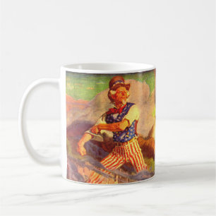 Mug L'héroïque oncle Sam des années 1940 remonte sa ma
