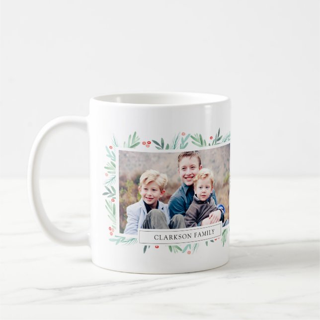 Mug L'hiver verdit la photo de vacances (Gauche)