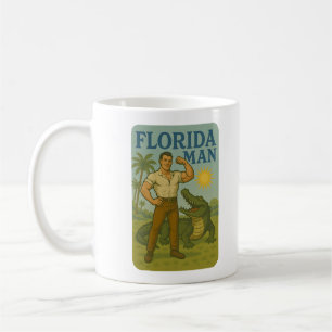 Mug L'homme de Floride ami de l'alligator drôle rétro 