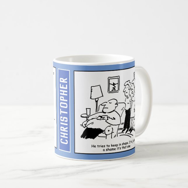Mug L'Homme Obèse Inapte En Surpoids Essaie De Garder  (Devant droit)