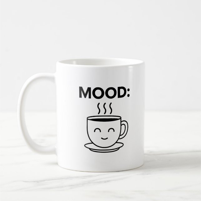 Mug L'humeur bouchée—Visage doux et souriant (Gauche)