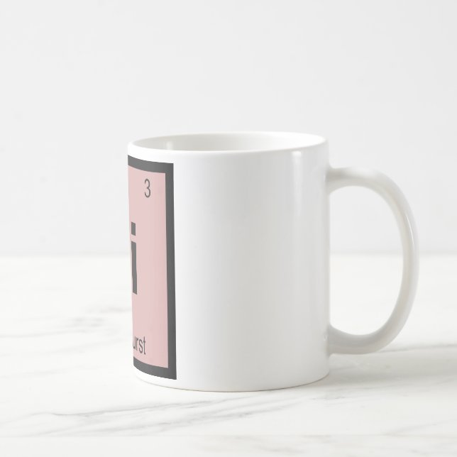 Mug Li - symbole de Tableau périodique de chimie de (Droite)