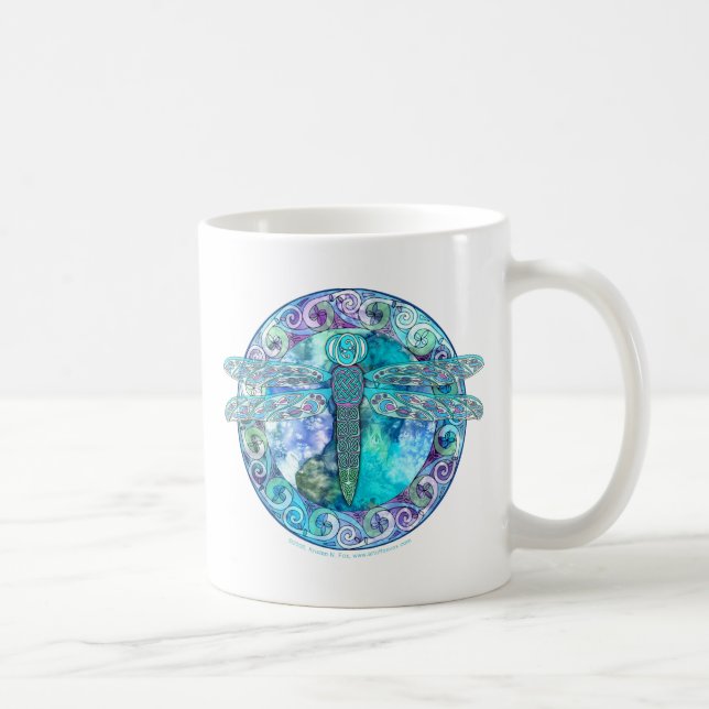 Mug Libellule celtique fraîche (Droite)