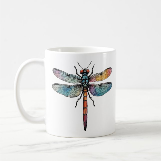 Mug Libellule Colorée (Gauche)