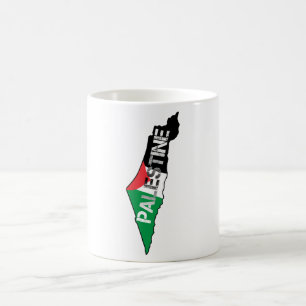 Mug Libérez la Palestine Drapeau sur la carte Palestin