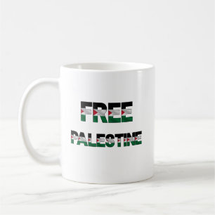 Mug Libérez la Palestine Lettres drapeau Unité Fierté 