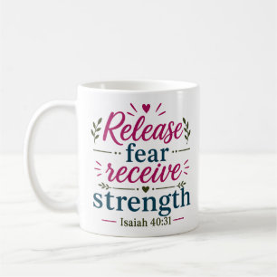 Mug Libérez la peur, recevez la force Inspirante Bibli