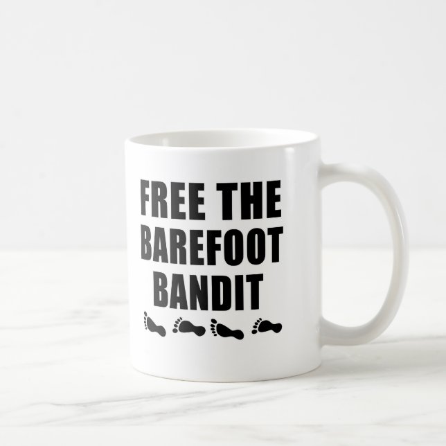 Mug Libérez les T-shirts aux pieds nus de bandit (Droite)