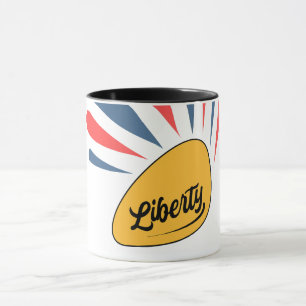 Mug Liberté avec rayons radiants Conception pour 4 jui