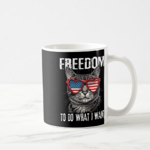 Mug Liberté De Faire Ce Que Je Veux 4 juillet Chat Pat
