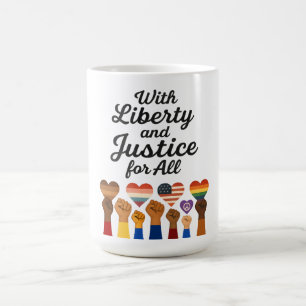 Mug Liberté et justice pour tous pour la liberté de pr