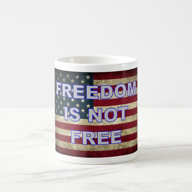 Mug Liberté n'est pas libre - Drapeau américain (Centre)