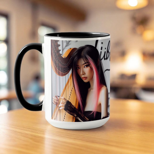 Mug Libra Zodiac Musician Harp (Créateur téléchargé)