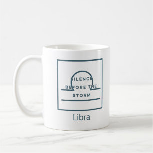 Mug Libra Zodiac Sign Fun Citation Texte Bleu Annivers
