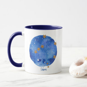 Mug Librairie Aquarelle Nuit Ciel Constellation Zodiac