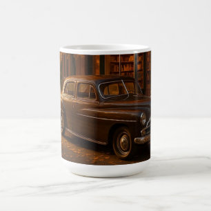 Mug Librairie Automne/Automne vintage et voiture
