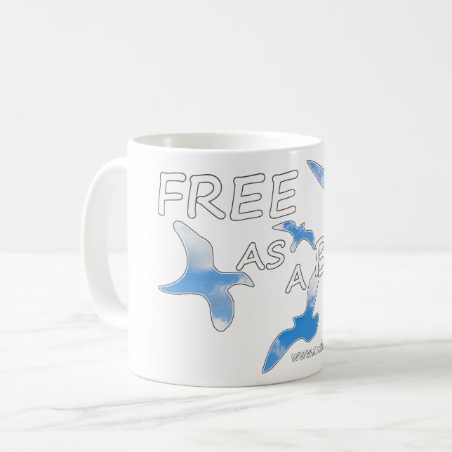 Mug Libre comme un oiseau (Devant gauche)