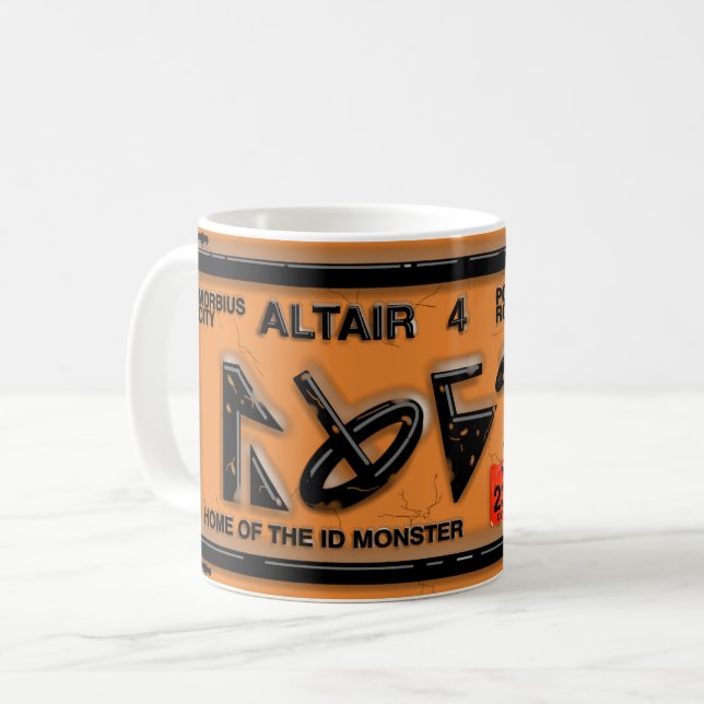 Mug LICENCE DE VOITURE INTERDITE, Altair 4 (Devant gauche)