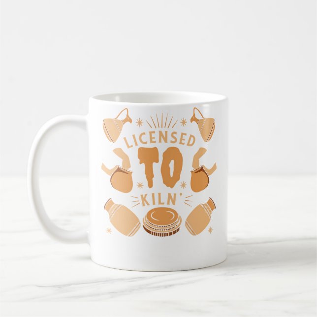 Mug Licensed To Kiln Wheel Hobby Pottery Pro Lover Pot (Gauche)