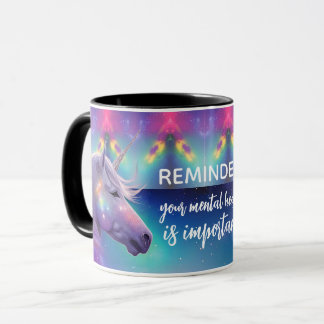 Mug Licorne Arc-en-Ciel Rappel Important pour la Santé