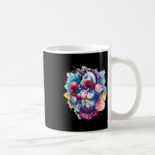 Mug Licorne Boxeuse Avec Gants De Boxe Kickboxing Drôl