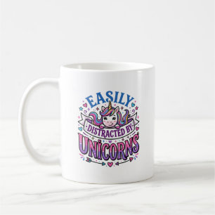 Mug Licorne facilement distrait par la publicité de li