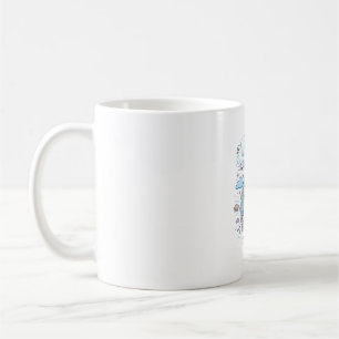 Mug Licorne Méditation Licorne Fond Blanc Vecteur