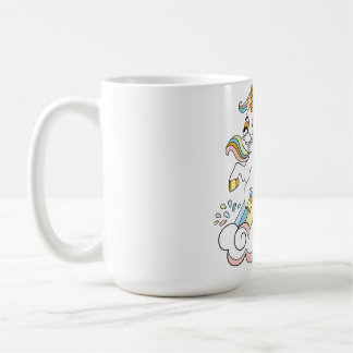 Mug Licorne mignonne sur un arc-en-ciel