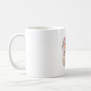 Mug Licorne Paix Amour Licornes Conception De Vecteur