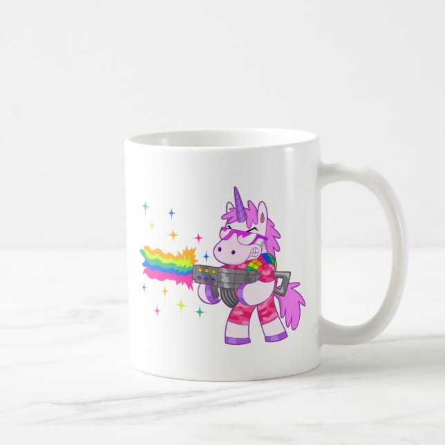 Mug Licorne pourpre - arme à feu (Droite)