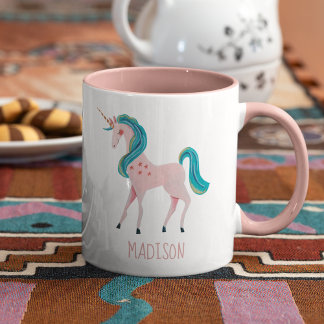 Mug Licorne rose mignonne pour fillettes
