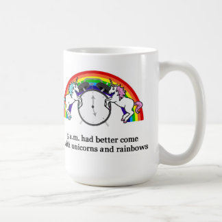 Mug Licornes des besoins de 5h du matin