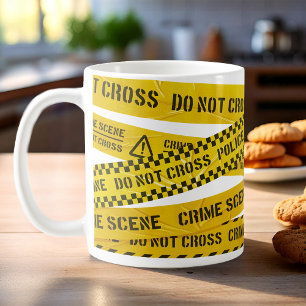 Mug Lieu du crime, ne pas franchir les bandes jaunes d