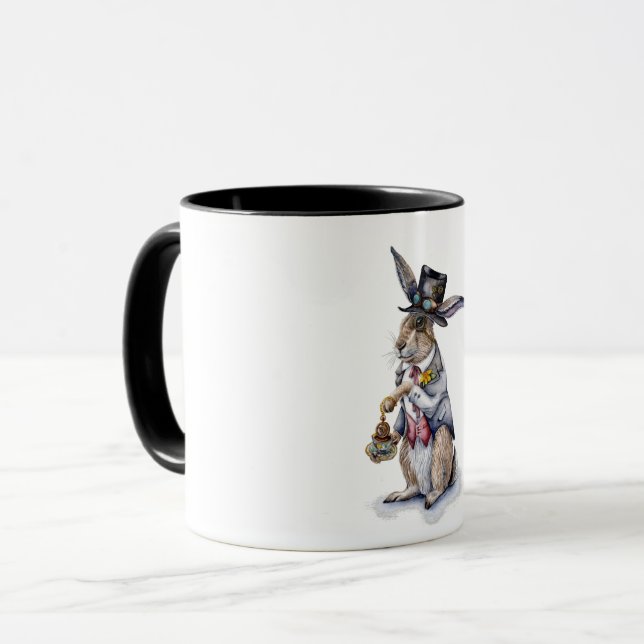 Mug Lièvre de mars de Steampunk (Devant gauche)