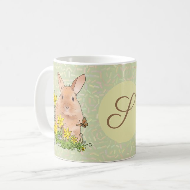 Mug Lièvre printanier personnalisé (Devant gauche)