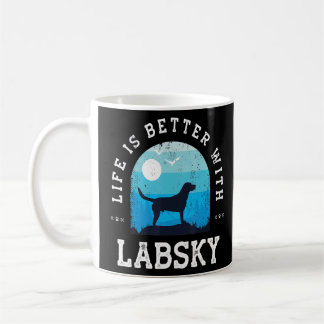Mug Life Better Labsky Vintage Blue Chien Maman Papa
