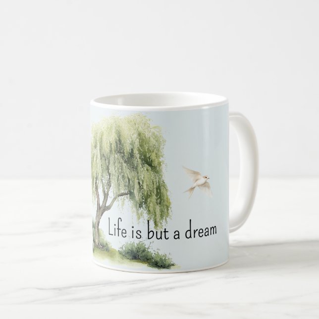 Mug Life is a dream Tree Birds (Devant droit)