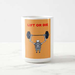 Mug Lift or Die Gym Hardcore Skeleton Weight