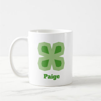 Mug Light Green Stylized Lucky 4-Leaf Clover