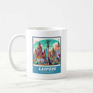Mug Ligne aérienne Retro Leipzig