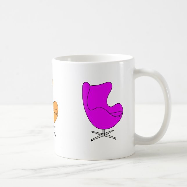 Mug Ligne art de chaise d'oeuf - 32 couleurs - 3 image (Droite)